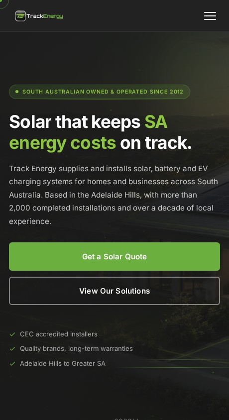 Track Energy on mobile
